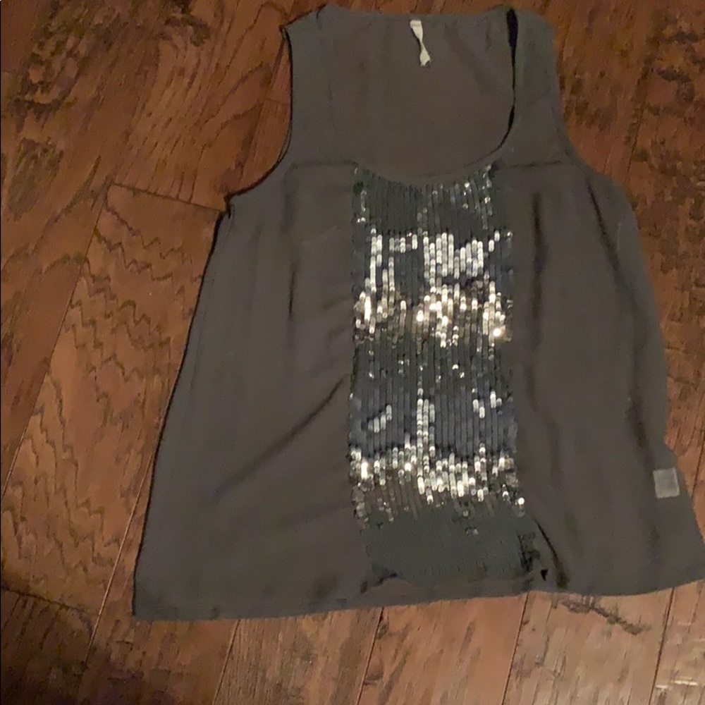 Sequin sleeveless tops